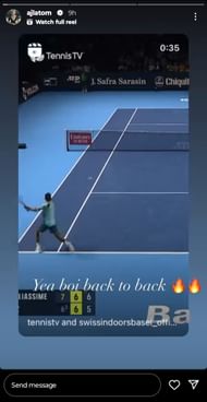 Ajla Tomljanovic commends Felix Auger-Aliassime on Instagram